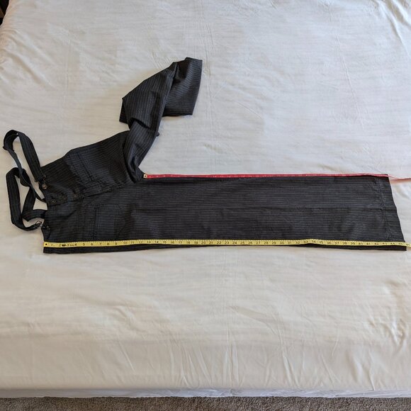 Free People Size 2 Pinstriped Suspender/Overall Pants Black(ish) - Picture 4 of 16